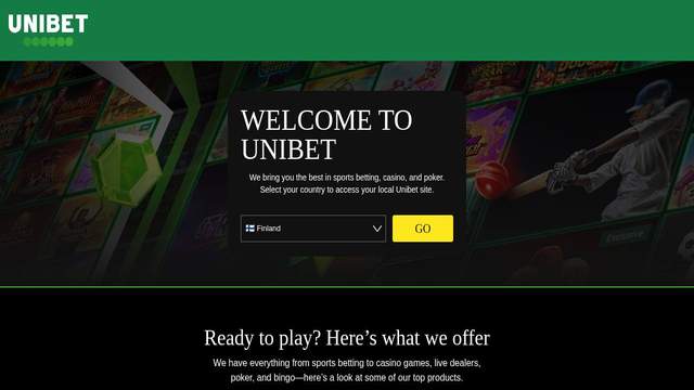 Unibet casino screenshot